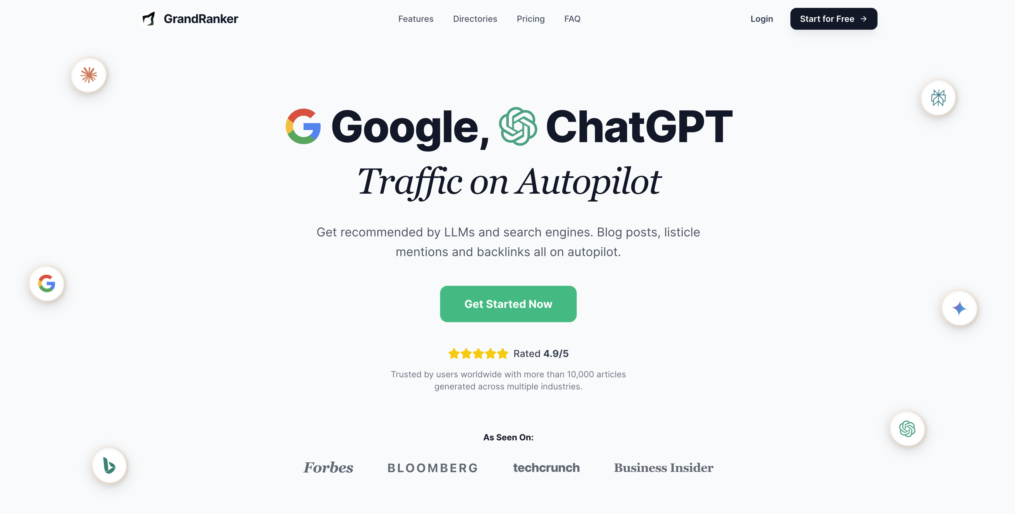 AI SEO Platform on Autopilot | GrandRanker preview